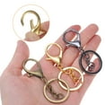thumbnail image 4 of Uxcell Lobster Claw Clasp Hook Keychain with Flat Split Keychain Ring and Chain, metal, 12 Pcs, 4 of 6