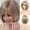 blonde, variant on Women Short Straight Bob Wig Side Part Side Bangs Heat Resistant Synthetic Hair