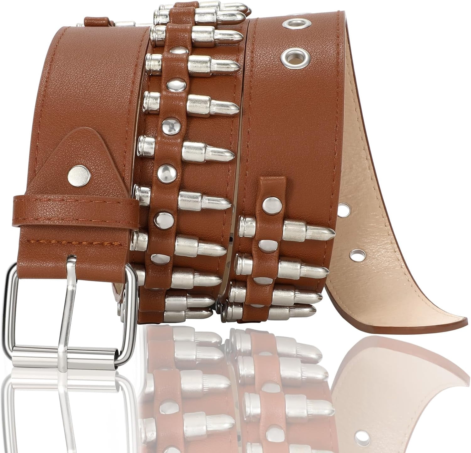 Studded Belt Goth Belt for Women and Men Metal Punk Belt 