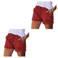 thumbnail image 2 of Guardurnaity Pantalones cortos de mezclilla informales de cintura alta para mujer, pantalones cortos de mezclilla con bolsillo para hacer ejercicio, Type22 NO22, 2 of 6