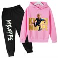 thumbnail image 2 of 2024 Ropa para niños CALIENTE Conjunto de sudadera con capucha para niños más pantalones de sudadera Conjunto de 2 piezas para niños y niñas Mbappe Avatar Estampado Bebé Niña, 2 of 5