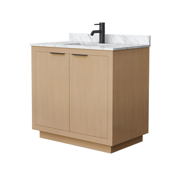 Wyndham Collection Wcf282836s-Nat-Unsmxx Maroni 36" Free Standing Single Basin Vanity Set