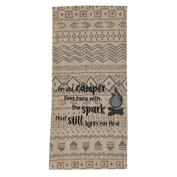 An Old Camper Lives Here Embroidered Dishtowels - Set of 2 - Park Designs