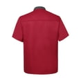 thumbnail image 2 of Doomiva Chef Jacket Chef Coat Men Women Short/Long Sleeve Kitchen Cooking Hotel Uniform 02#Red Short Sleeve 3XL, 2 of 7