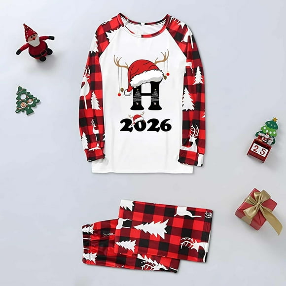 WILLBEST Pijamas Navideñas a Juego Para Toda la Familia, Pijamas Para Bebé Con Temática Navideña, Ropa de Estar Cómoda en Casa, Conjunto Estampado
