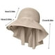 thumbnail image 3 of Fiudx Sombrero de Verano, Ala Ancha con Protección para El Cuello, Algodón Ligero y Transpirable, Accesorio para Actividades Al Aire Libre, Diseño Moderno, Ideal para Senderismo, Pesca y Playa. Negro, 3 of 6