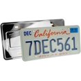 thumbnail image 2 of LFPartS Stainless Steel License Plate Backing Reinforce Holder/Bracket (Chrome), 2 of 3