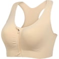 thumbnail image 1 of TEMOGU-Sports Bras for Women Full Support Front Zip Closure Compression Bras Post Surgery Wireless Racerback Sport Brassiere, 1 of 4