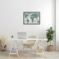 thumbnail image 2 of Stupell IndustriesSlate Blue and Tan Rustic Planked Look Weathered World MapFramed Wall Art by Jamie MacDowell, 2 of 8