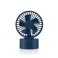 thumbnail image 1 of Ventilador inalámbrico recargable por USB, máquina de refrigeración de escritorio ajustable, trabajo en el hogar, habitaciones, oficina, accesorios de noche, regalos, azul oscuro Advancent HA059823-02B, 1 of 7