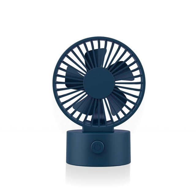 Ventilador inalámbrico recargable por USB, máquina de refrigeración de escritorio ajustable, trabajo en el hogar, habitaciones, oficina, accesorios de noche, regalos, azul oscuro Methold HA059823-02B