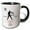 Black/White, variant on 3drose, Zodiac Symbol Libra on White Background, 11oz Two-tone Red Mug