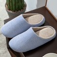thumbnail image 5 of KANG Cozy Striped Slippers Indoor Outdoor Soft Comfortable Warm Slip On Fuzzy Home Shoes For Ladies, 5 of 7
