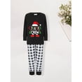 thumbnail image 6 of Family Matching Christmas Pajamas Set Letter Print Tops Plaid Pants Holiday Pajamas Sleepwear Dad Mom PJs, 6 of 10