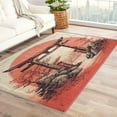 thumbnail image 1 of Architecture Area Rugs for Bedroom Living Room - 3x4 ft - Japanese Style Carpet for Home Decor - Oriental Patterned Decorative Indoor Small Rug - Washable & Soft & Non Slip & Low Pile (ZF&8348), 1 of 7