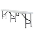 Ktaxon 3pc Portable 6' Folding Table and Bench Set Combo Resin ,Rectangle
