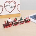 thumbnail image 1 of CHAO Mini Tren De Madera, Decoraciones De Trenes De Navidad, Decoración De Navidad, Decoraciones De Navidad De Caravana En Miniatura, Mini Figura Decoración De Interiores Del Hogar, 1 of 4