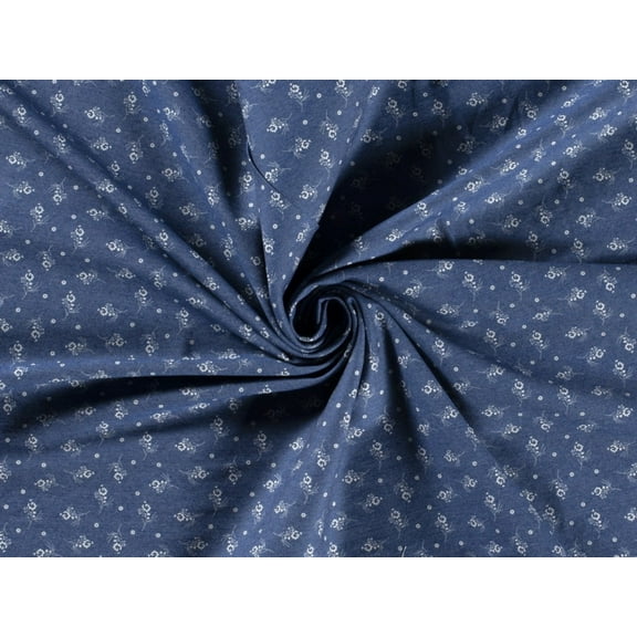 Minerva Stretch Woven Denim Fabric Blue - per yard