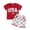 Red, variant on Infant Boy Clothes Boys Outfits Sets Kids Spring Summer Cotton Letter Prints Short Sleeve Running Suit 1t 2t 3t 4t 5t 6t Tops Shorts T-Shirt with Solid Shorts 2Pcs Outfit Two Pieces Set