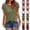 #01 Army Green, variant on Womens Short Sleeve Shirts Fringe Trim Sleeves Crew Neck Loose Fit Lightweight Tops Western Casual Summer Daily Vacation T-Shirts , L, #01 Purple