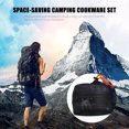 thumbnail image 2 of Labymos Camping Cookware Set Campfire Cooking Utensils Folding Cookset Outdoor Hiking Backpacking Pot Pan Bowls Mesh Carry Bag, 2 of 7
