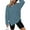 5267-BLUE, variant on Plus Size Womens Sweatshirts Long Sleeve Tops Blouse Waffle Knit Crew Neck Fashion Side Slits Casual Pullover Yellow