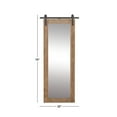 thumbnail image 4 of DecMode 34" x 71" Brown Wall Mirror with Black Metal Hanging Rod, 4 of 14