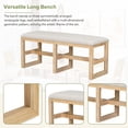thumbnail image 5 of Llinc Store Modern 78 inch 6-Piece Extendable Dining Table Set 4 Upholstered Dining Chairs and Dining Bench 18" Butterfly Leaf Kitchen Breakfast/Dinner Furniture Natural, 5 of 6