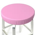 thumbnail image 3 of Daiia Pink Stool Covers Round,Round Bar Stool Covers Waterproof Bar Chair Covers Washable Stool Cushion Slipcover for 12-14 Inch Chair-14 inch, 3 of 7