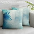 thumbnail image 3 of PRATYUS Turquoise and Grey Art Artwork Contemporary Decorative Gray Home Decorative Throw Pillow Covers Cushion Covers for Bedroom Sofa Living Room 12x12in, 3 of 5