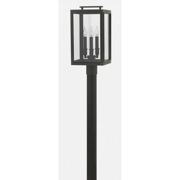 3 Light Large Outdoor Post Top or Pier Mount Lantern in Traditional Style 10 inches Wide By 20 inches High-Oil Rubbed Bronze Finish-Incandescent