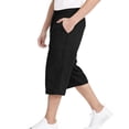 thumbnail image 6 of KyCheLot Boys Girls Capris Pants Cotton Linen Breathable Elastic Drawstring Casual Crop Pants with Pockets 4-15 Years, 6 of 7