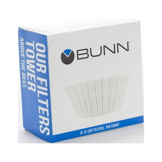 BUNN Coffee Filters 10/12 Cup Size, 100 Pack, White, Bio-Degradable, Taller  Design - Walmart.com