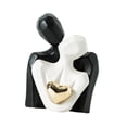 thumbnail image 4 of Estatua de pareja abrazada de cerámica, accesorios minimalistas multiusos románticos para En blanco y negro, 4 of 9