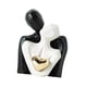 thumbnail image 4 of Figura de cerámica abstracta de pareja abrazándose, decoración de escritorio para el Día de San Valentín. En blanco y negro, 4 of 9