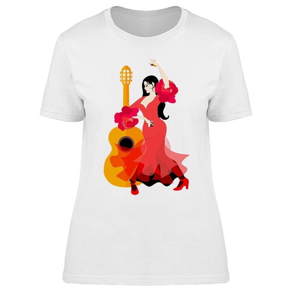 Beautiful Spanish Girl T-Shirt Women -Image by Shutterstock, Female Small