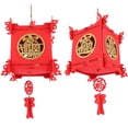 thumbnail image 2 of Linterna Cuadrada, Linterna Tradicional China, Tela De Fieltro Exquisita Para El Festival De Primavera Día De Año Nuevo, 2 of 8
