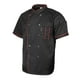 thumbnail image 1 of Chaqueta de manga corta, uniforme de transpirable y ligero para cocinar, servicio de comidas, cocina, hotel, hombres XXXL Sunnimix Uniforme de chaqueta de chef, 1 of 8