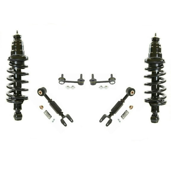 Rear Coil Spring Struts Upper Control Arms Sway Bar Links For 03-11 Element 6Pc