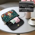thumbnail image 4 of ZUXONGSY Frenchie Gift Snowflake Print Shoulder Handbag for Women Small Crossbody Bag Waterproof Satchel with Adjustable Wide Strap for Working Dating, 4 of 7