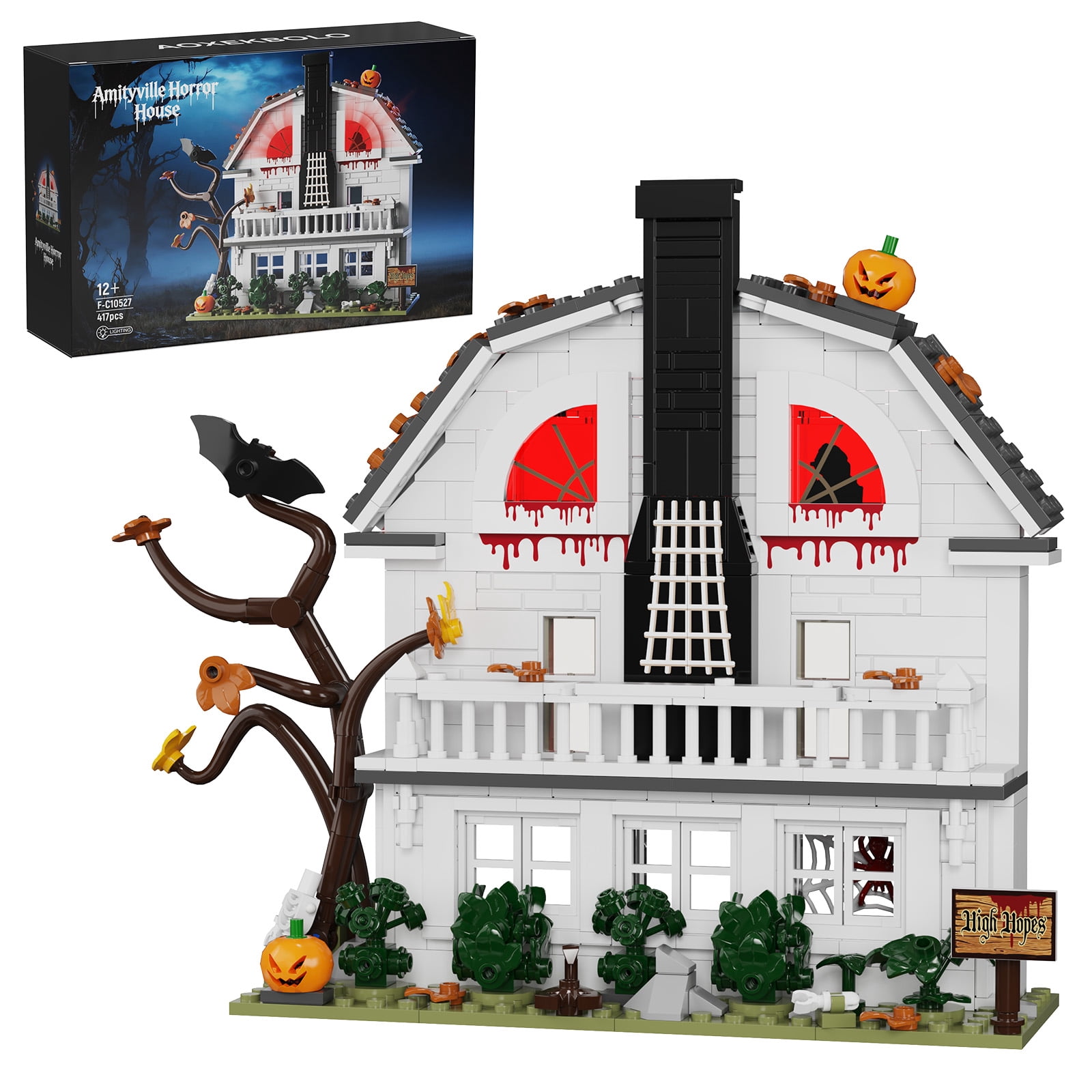 Monster Halloween House Building Block Set, 750Pcs, Haunted Model