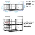 thumbnail image 2 of nder Shelf Basket Storage 2Pack - 12.6in Metal Under Cabinet Shelf, Hanging Wire Basket Shelves, Undershelf Storage Basket for Kitchen Pantry Bookshelf, 2 of 6