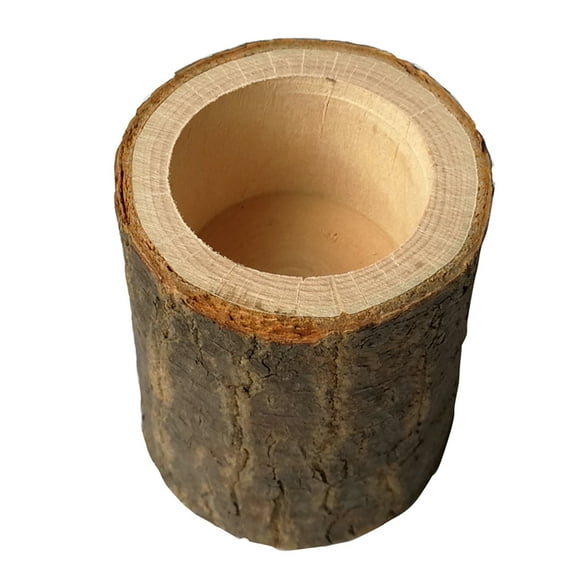 Mistaha New Pillar Design Tealight Candlestick Wooden Candle Holder Mini Flower Pot Home Garden Decoration