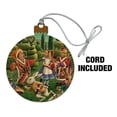 thumbnail image 2 of Alice in Wonderland Garden Party Wood Christmas Tree Holiday Ornament, 2 of 7