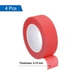 thumbnail image 3 of Uxcell 4Pcs 0.8 pulgadas de ancho 14 yardas Cinta de enmascarar roja para pintores para hogar y oficina, 3 of 7