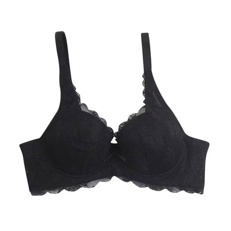 Elainilye Fashion Bras With Support And Lift LAce Casual Gathered Bra Comfortable Breathable Minimizer Bra