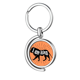 thumbnail image 1 of Negro animal Lion silueta natural Rotating keychain Metal Keyring Holder, 1 of 2