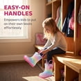 thumbnail image 4 of Girls' Easy On Rain Boots Gradient Rainbow Mid Calf Boots School Outdoor Playing Handled Rain Boots, 4 of 7