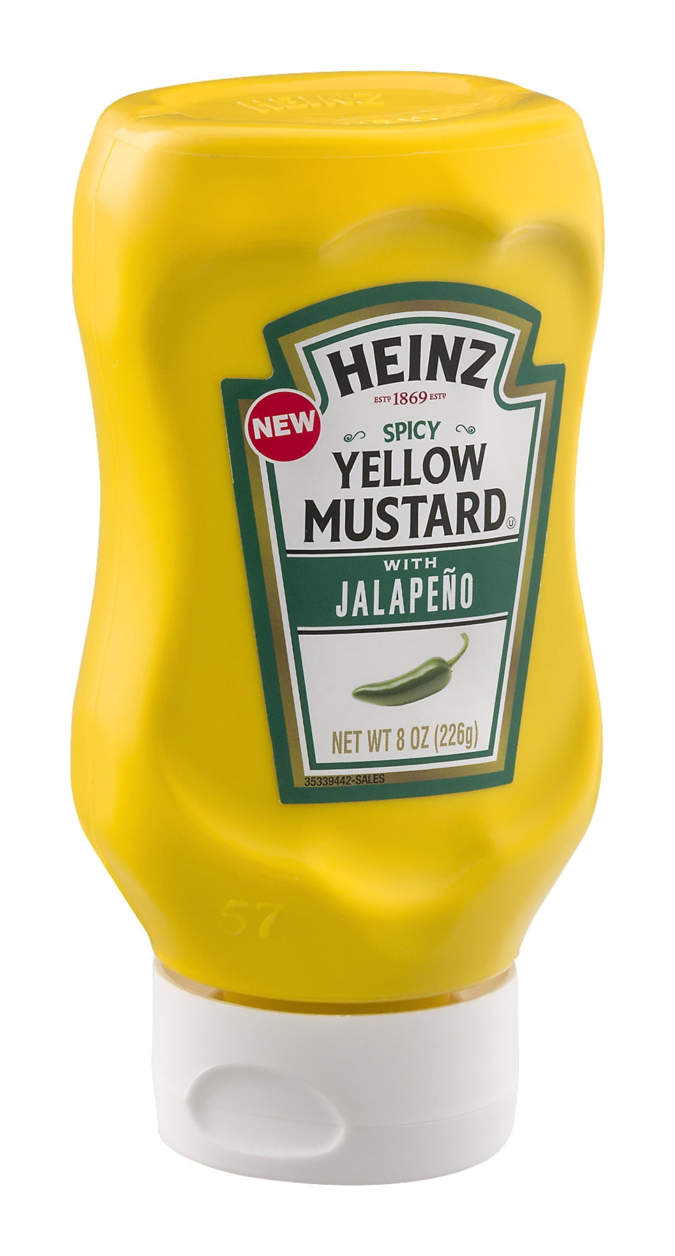 Heinz Spicy Yellow Mustard With Jalapeno, 8 oz Bottle