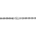 thumbnail image 3 of Real 14kt White Gold 4mm Diamond Cut Quadruple Rope Chain Chain Bracelet; 7 inch; for Adults and Teens, 3 of 4